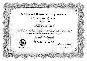 Board certificate Hypnotherapist